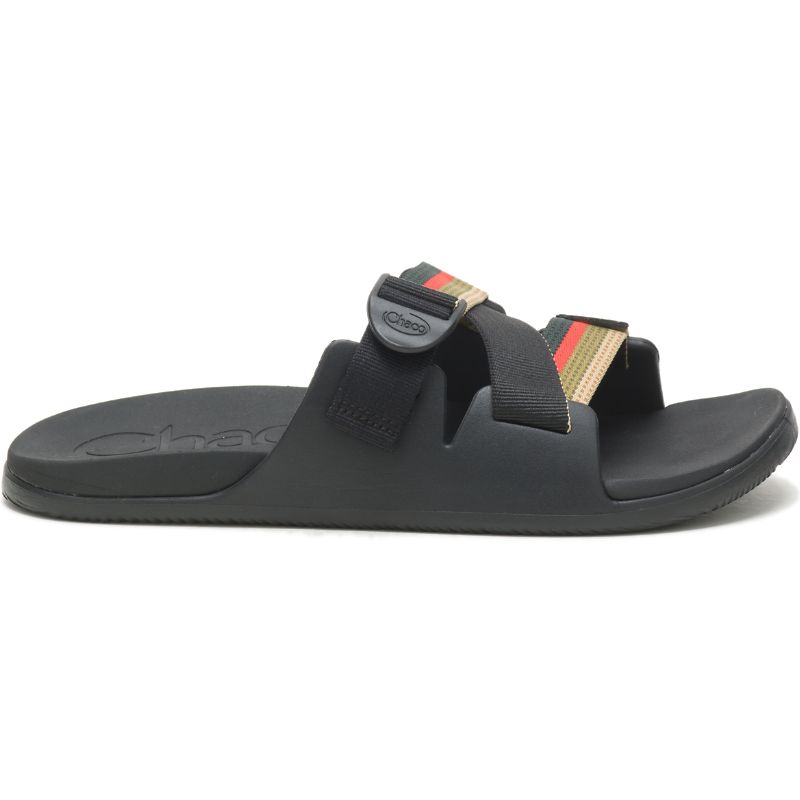 Chaco Chillos Men's Slides Red Green | TKB75RZ7