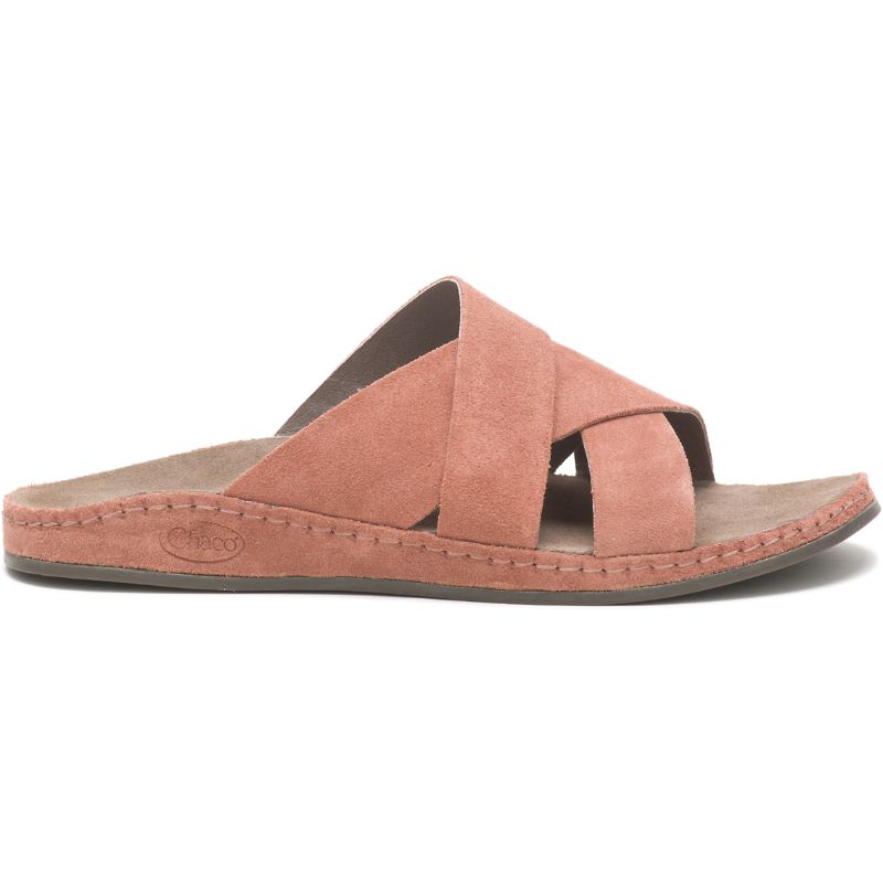 Chaco Wayfarer Slide Suede Women's Sandals Pink | QUZ09YC9