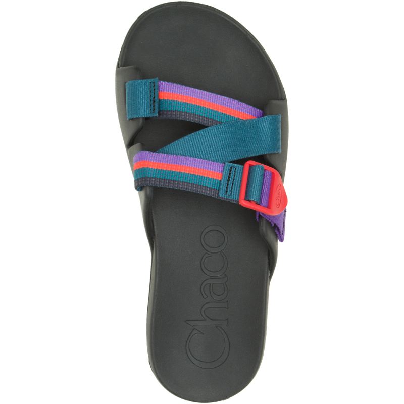 Chaco Chillos Men's Slides Blue Red | JNQ37PM6