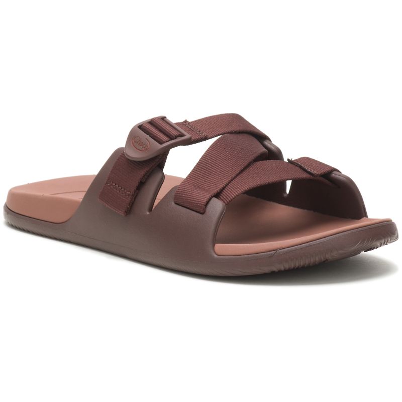 Chaco Chillos Men's Slides Chocolate | UNM22TK7