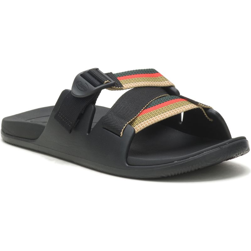 Chaco Chillos Men's Slides Red Green | TKB75RZ7