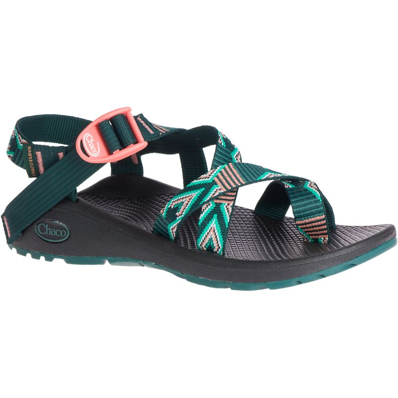 Chaco Z/Cloud 2 Women's Sandals Deep Green | QIG05RQ0